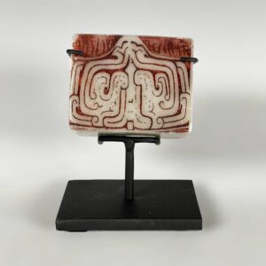 Chinese Monastery Stamp or Seal Depicting Archaic Symbol, Based