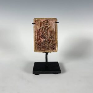 Chinese Monastery Stamp or Seal Depicting a Lohan, Based