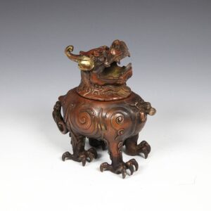Chinese Lidded Foo Lion Form Censer