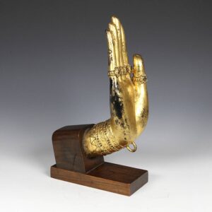 Thai Gilt Metal Hand of Buddha