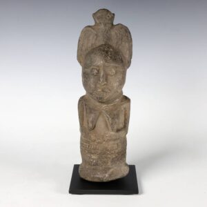 Kissi Female Figure with Bird on Top