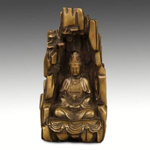Chinese Figure of Quan Yin in a Cave Surround