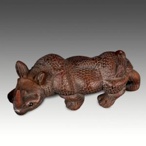 Chinese Female Rhinoceros Carving
