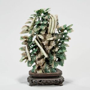 Chinese Lidded Vase with Foliage and Vegetables