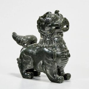 Chinese Lidded Vessel in Shape of Snow Lion