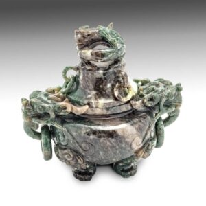 Chinese Censer with Lid and Open Loop Handles