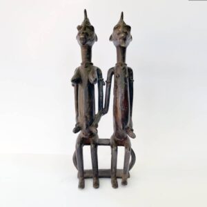 Dogon Bronze Seated Couple