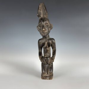 Yoruba Fetish Figure Holding Bowl: Female