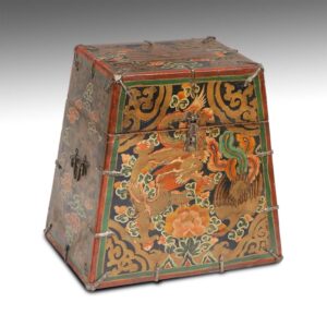 Tibetan Storage Box with Hinged Lid
