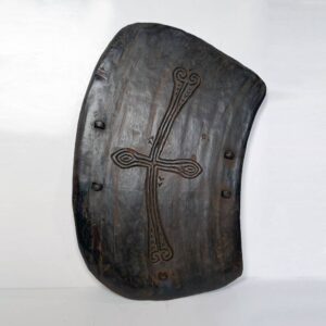 Papua New Guinean Lumi Shield with Incised Classical Cruciform Motif