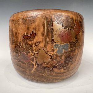 Japanese Wood Inlaid Planter