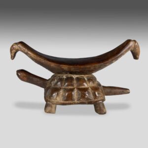 Dinka Headrest with Turtle Motif