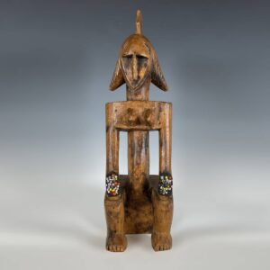 Bambara Seated Figure with Beaded Hands
