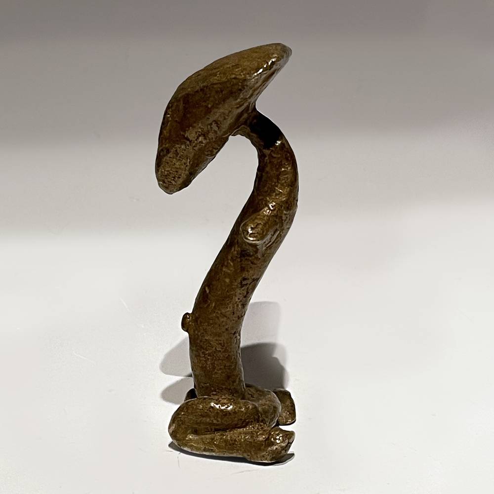 Kulango Kneeling Abstract Figure with Triangular Head - Image 4