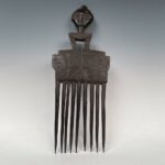 Ashanti Linguist's Staff Depicting a Chameleon on Chest, Based, Ashanti Peoples, Ghana