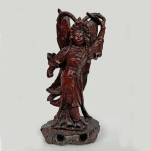 Chinese Hand Carved Figure of Unnamed Priestess Warrior Deity