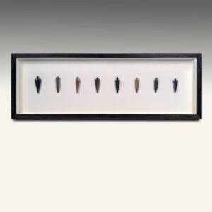 Bura Knapped Arrow Heads - Framed Set of 8