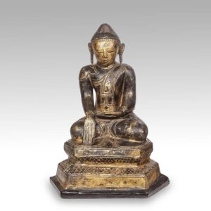Burmese Seated Buddha Depicting Bhumisparsha Mudra