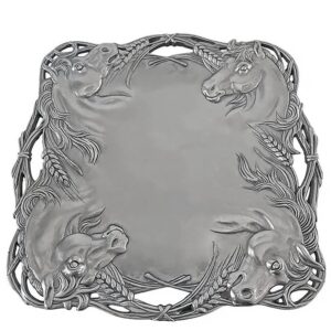 Serving Tray Platter with 4 Horses