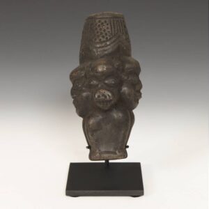 Bamileke Terra Cotta Figural Pipe, Based