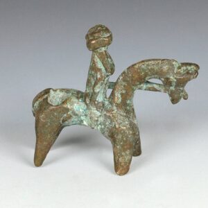 Cameroonian Bronze Equestrian Figure