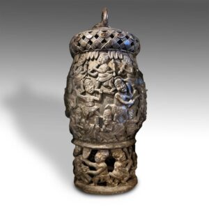 Bamileke Ceremonial Lidded Figural Vessel