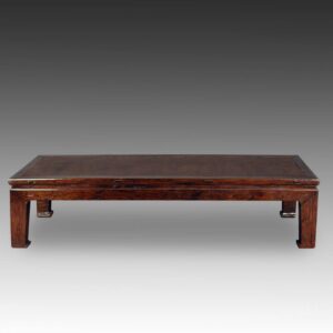 Chinese Bench with Rattan Inset Top