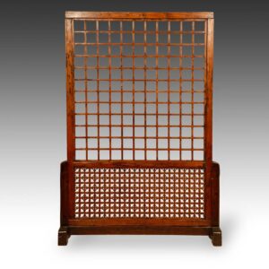 Chinese Lattice Screen | Partition on Wood Base