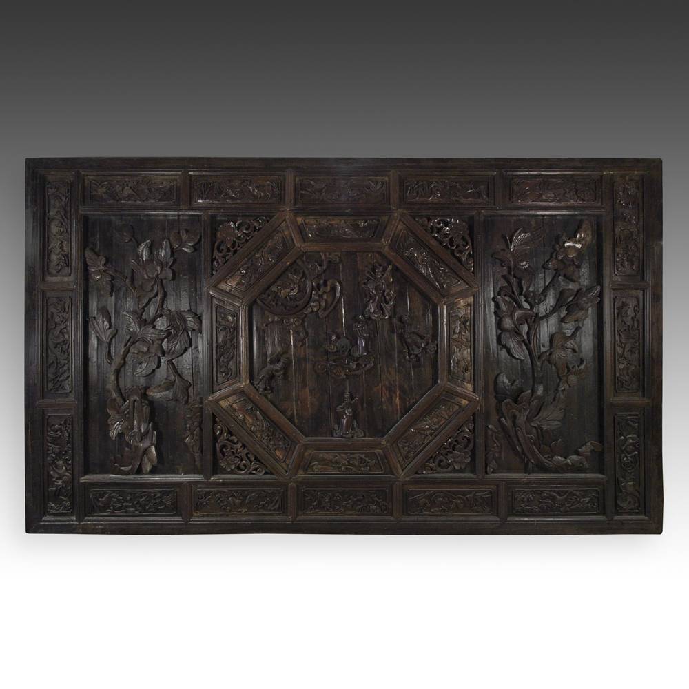 Chinese Ceiling Panel Depicting the Eight Immortals