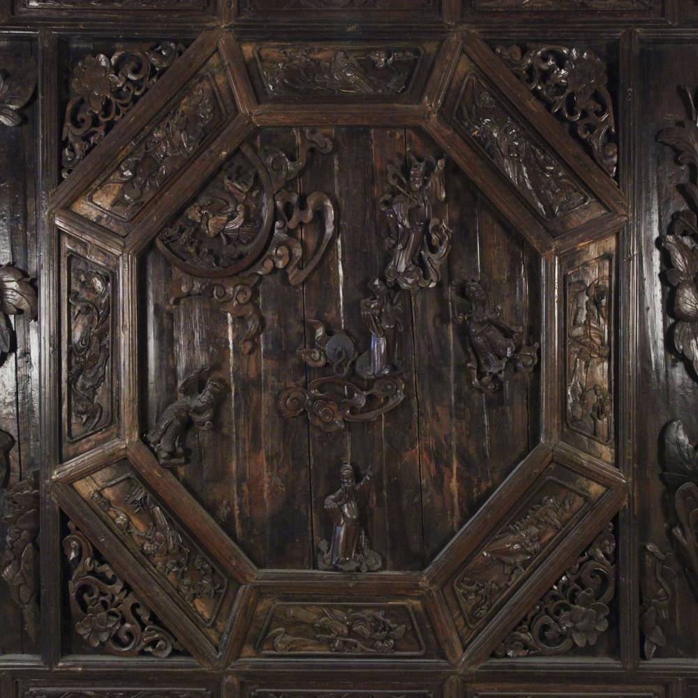 Chinese Ceiling Panel Depicting the Eight Immortals - Image 2