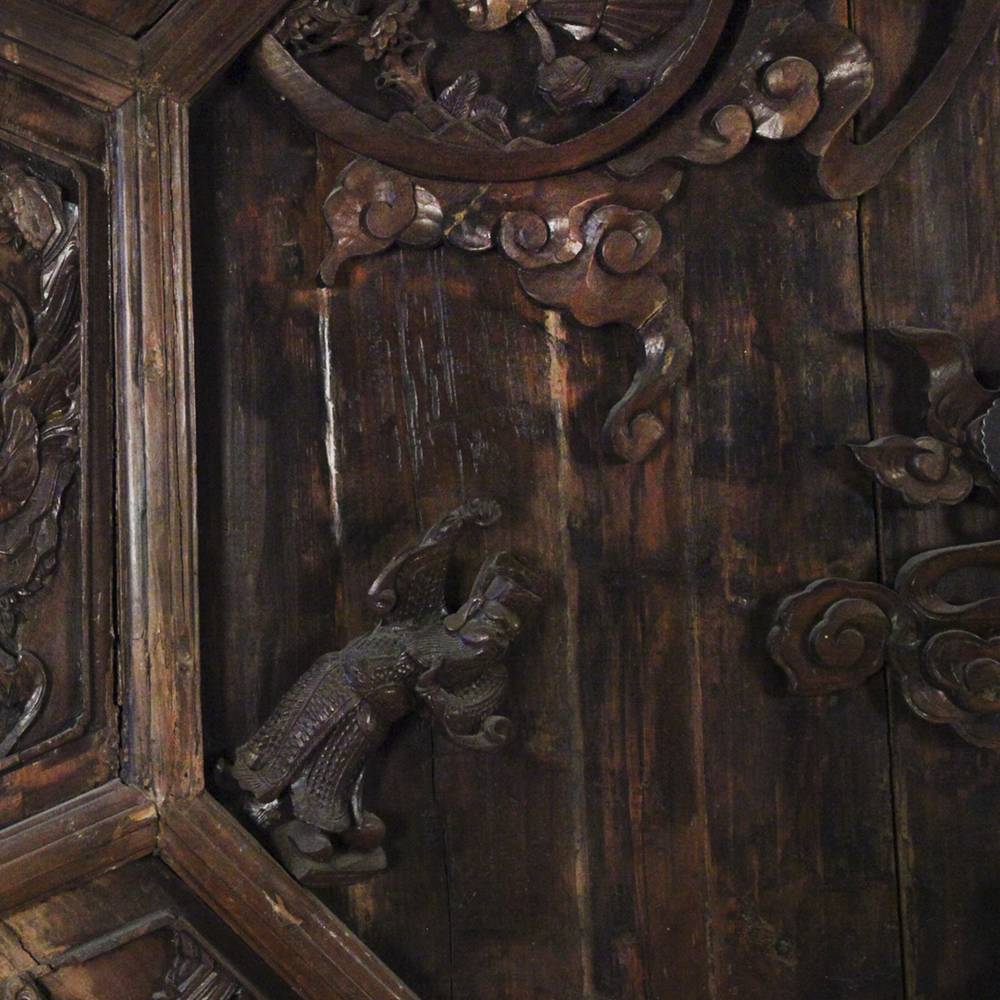 Chinese Ceiling Panel Depicting the Eight Immortals - Image 6