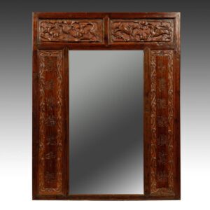 Chinese Mirror in Carved Frame