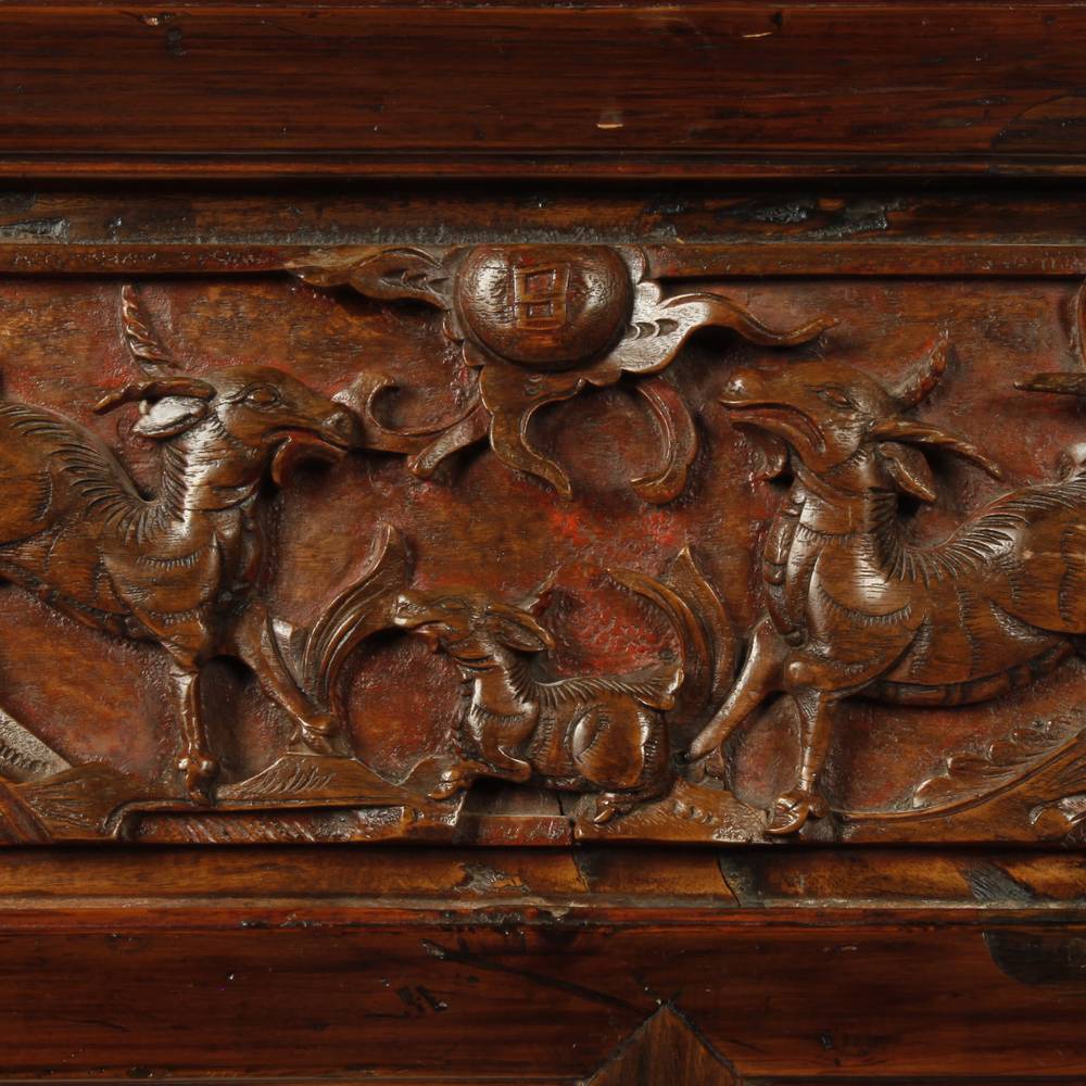 Chinese Mirror in Carved Frame - Image 4