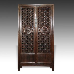 Chinese Wardrobe with Pierced-lattice Motif