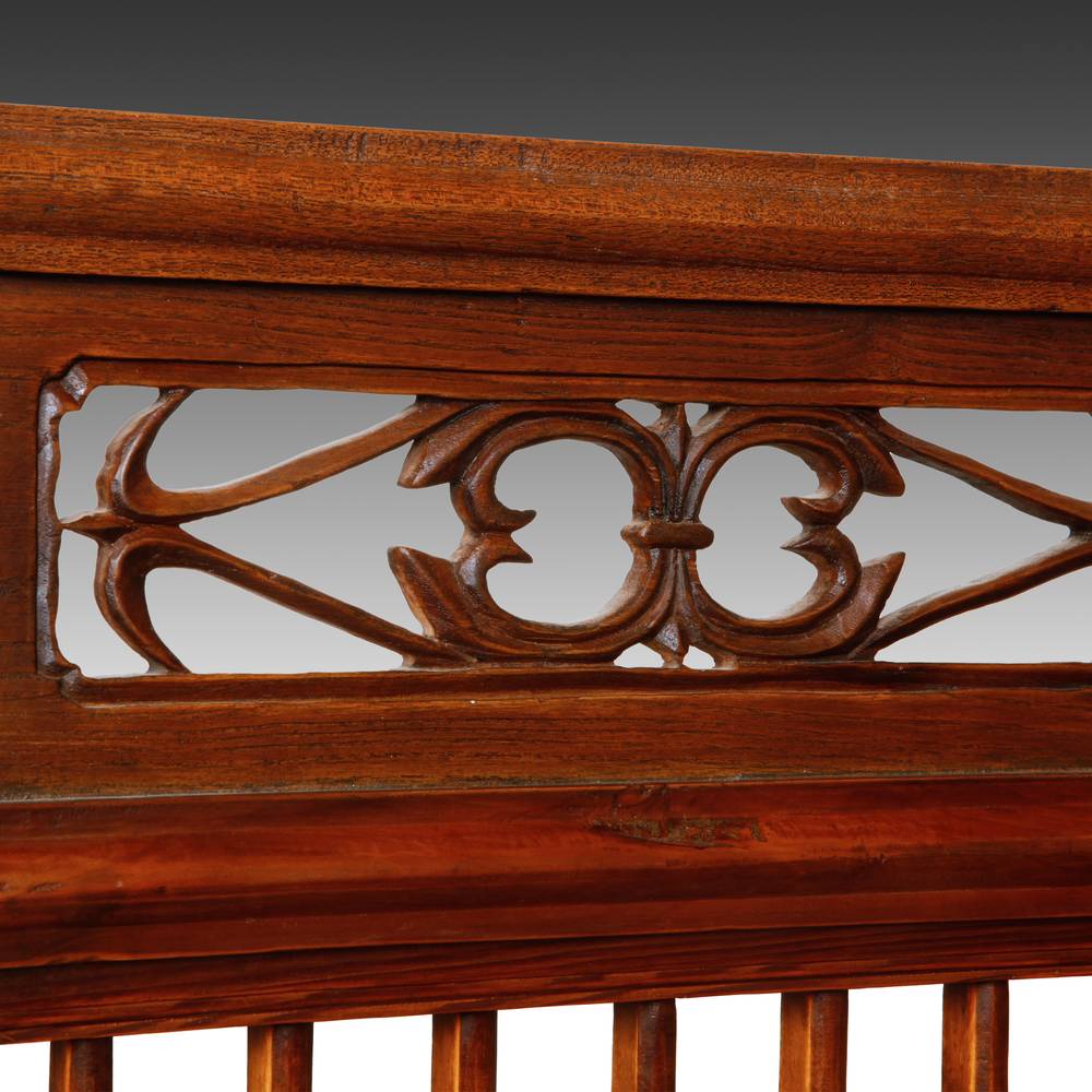 Chinese Four Panel Screen Set with Stylized Lattice - Image 2