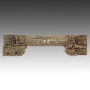 Chinese Door Lintel with Flower & Bird Motifs