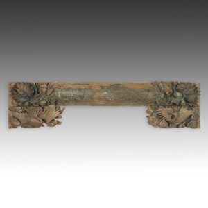 Chinese Door Lintel with Floral and Phoenix Motifs