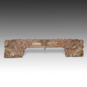 Chinese Door Lintel with Dragons, Phoenix & Mythological Creature Motif