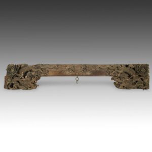 Chinese Door Lintel with Dragon & Spider Motif