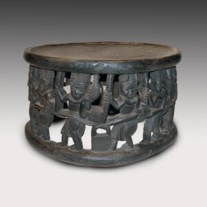 Bamileke Stool with One Row of Figures