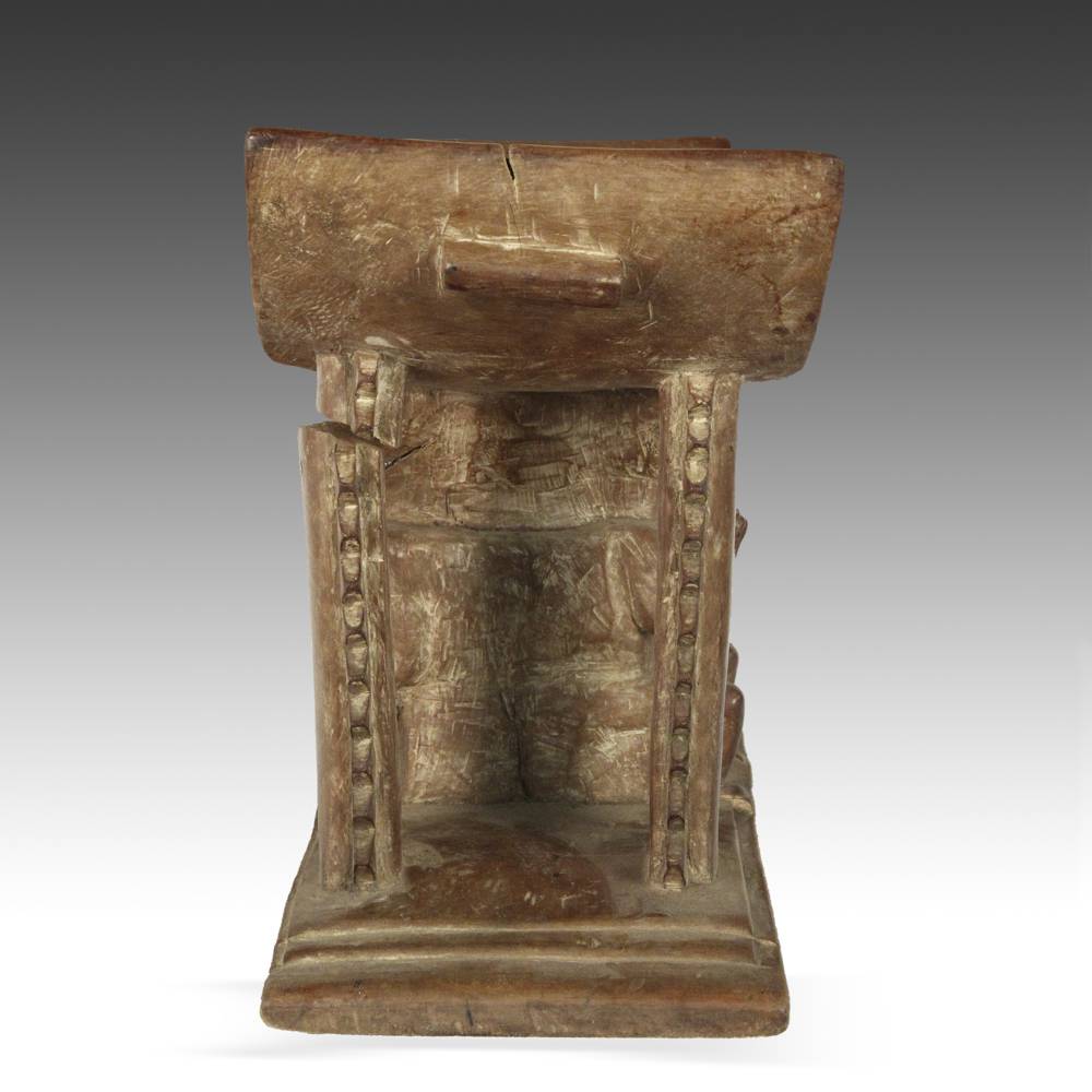 Ashanti Stool with Male and Female Motif - Image 3