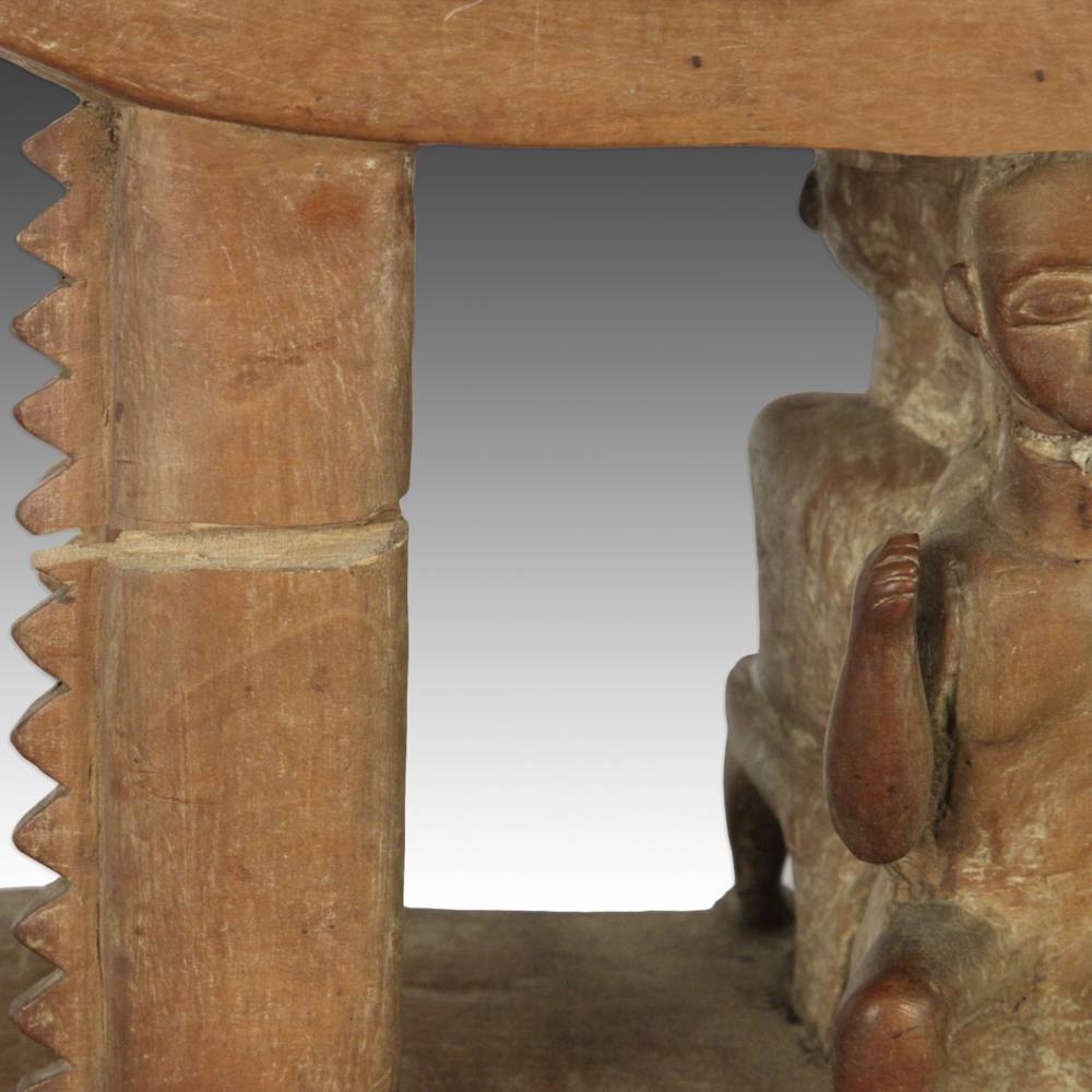 Ashanti Stool with Male and Female Motif - Image 6