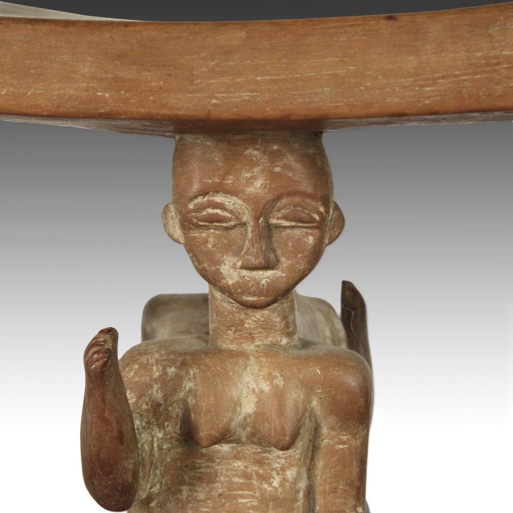 Ashanti Stool with Male and Female Motif - Image 7