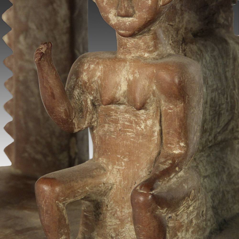 Ashanti Stool with Male and Female Motif - Image 8