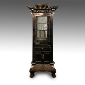Chinese Handcarved Bird Cage Tower with Dragon Legs