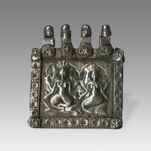 Indian Plaque Amulet Depicting Ganesh and Lakshmi