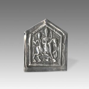 Indian Plaque Amulet Depicting Equestrian Bhumyia Raj with Consort
