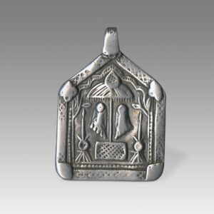 Indian Plaque Amulet Depicting Vishnupadaka