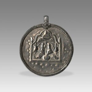 Indian Plaque Amulet Depicting Vishnu Padaka
