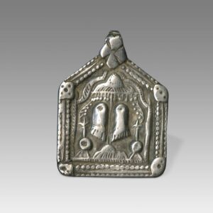 Indian Plaque Amulet Depicting Vishnupadaka Chhatri